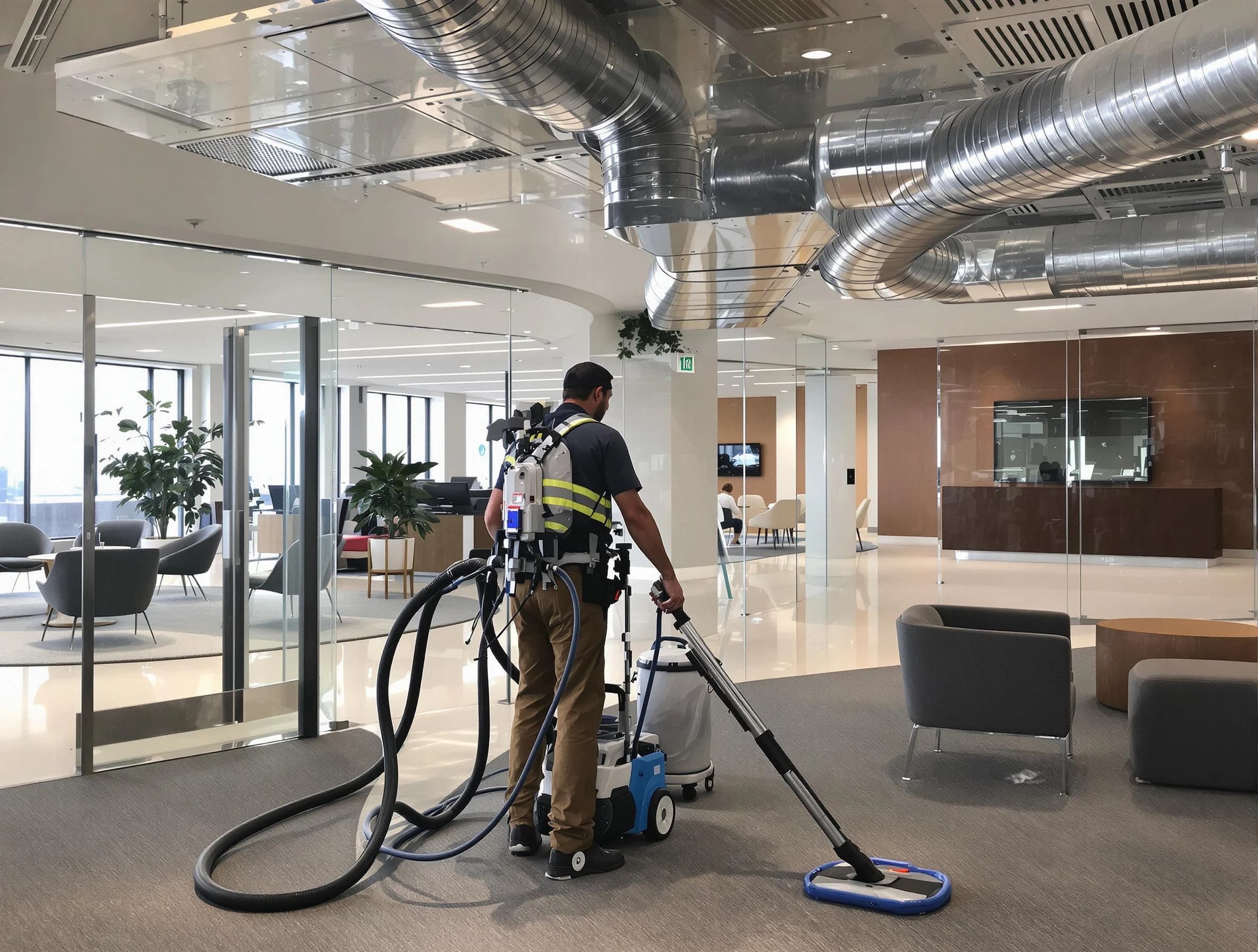 Commercial duct cleaning service by Mansfield Air Duct Cleaning in Mansfield