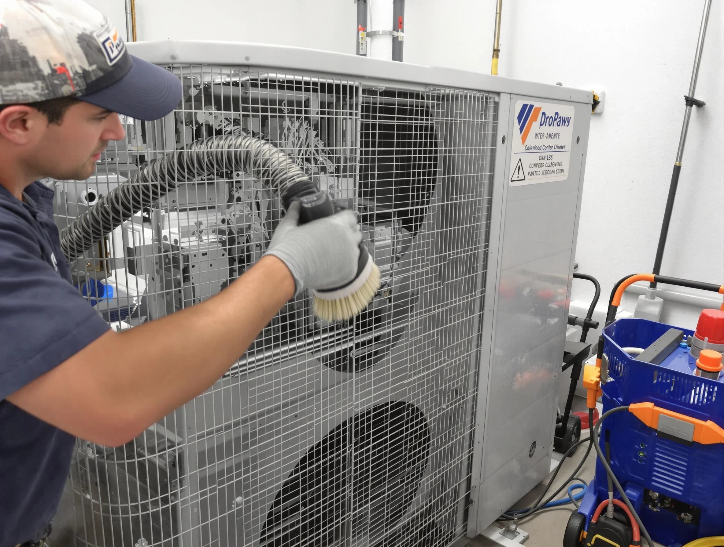 Mansfield Air Duct Cleaning specialist performing precision AC coil cleaning for improved system performance in Mansfield