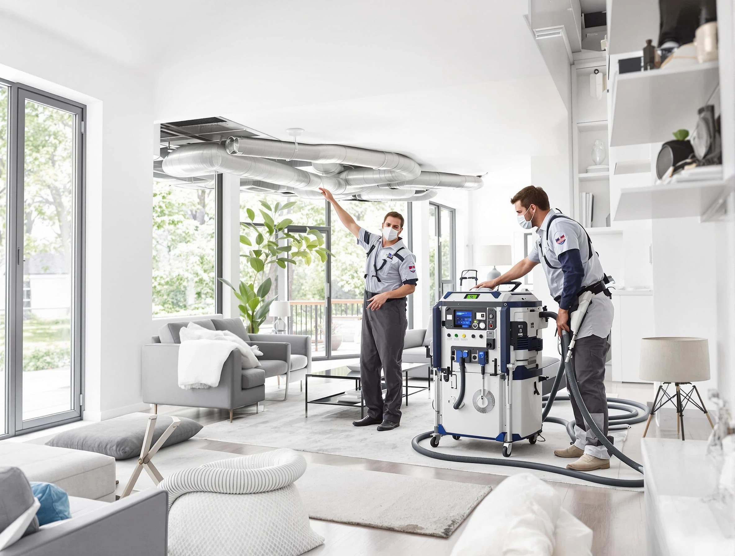 Mansfield Air Duct Cleaning professional conducting pure air duct cleaning with state-of-the-art equipment in Mansfield