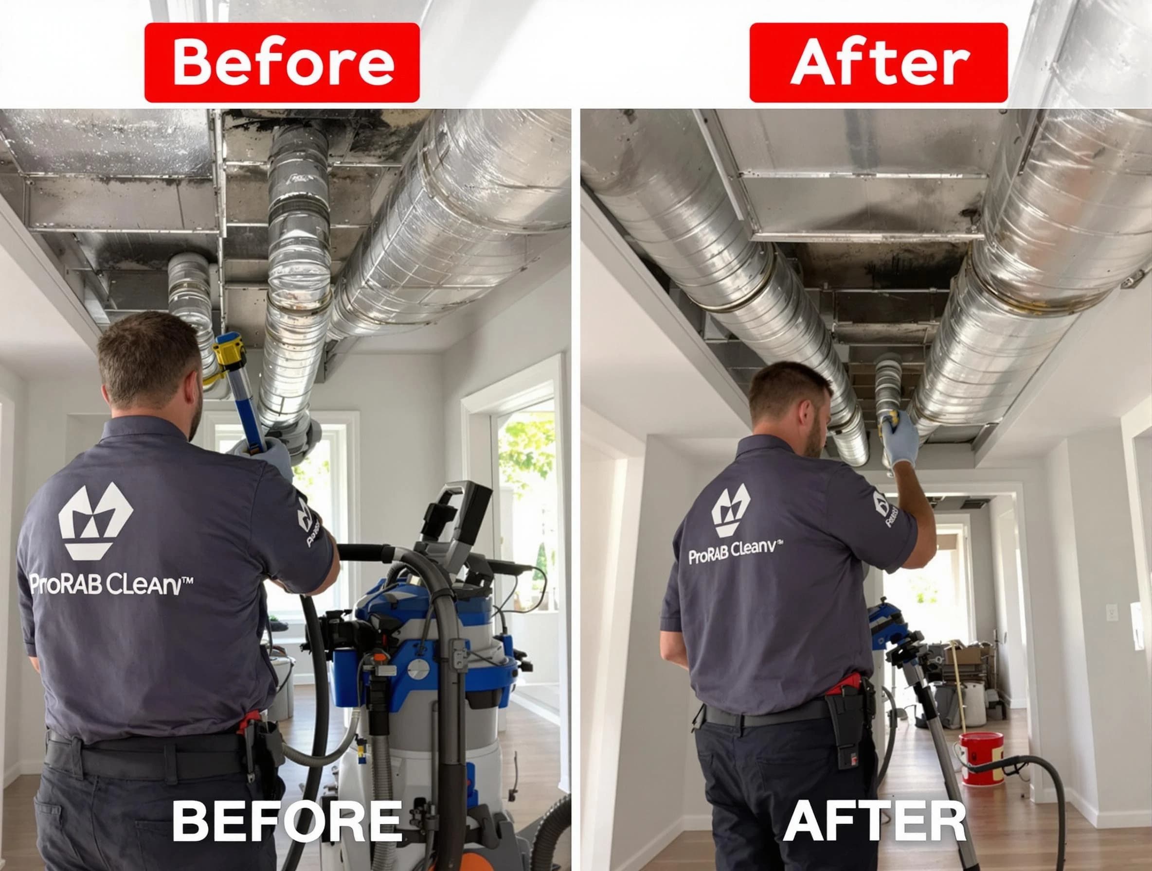 Mansfield Air Duct Cleaning expert performing thorough residential duct cleaning in a Mansfield home