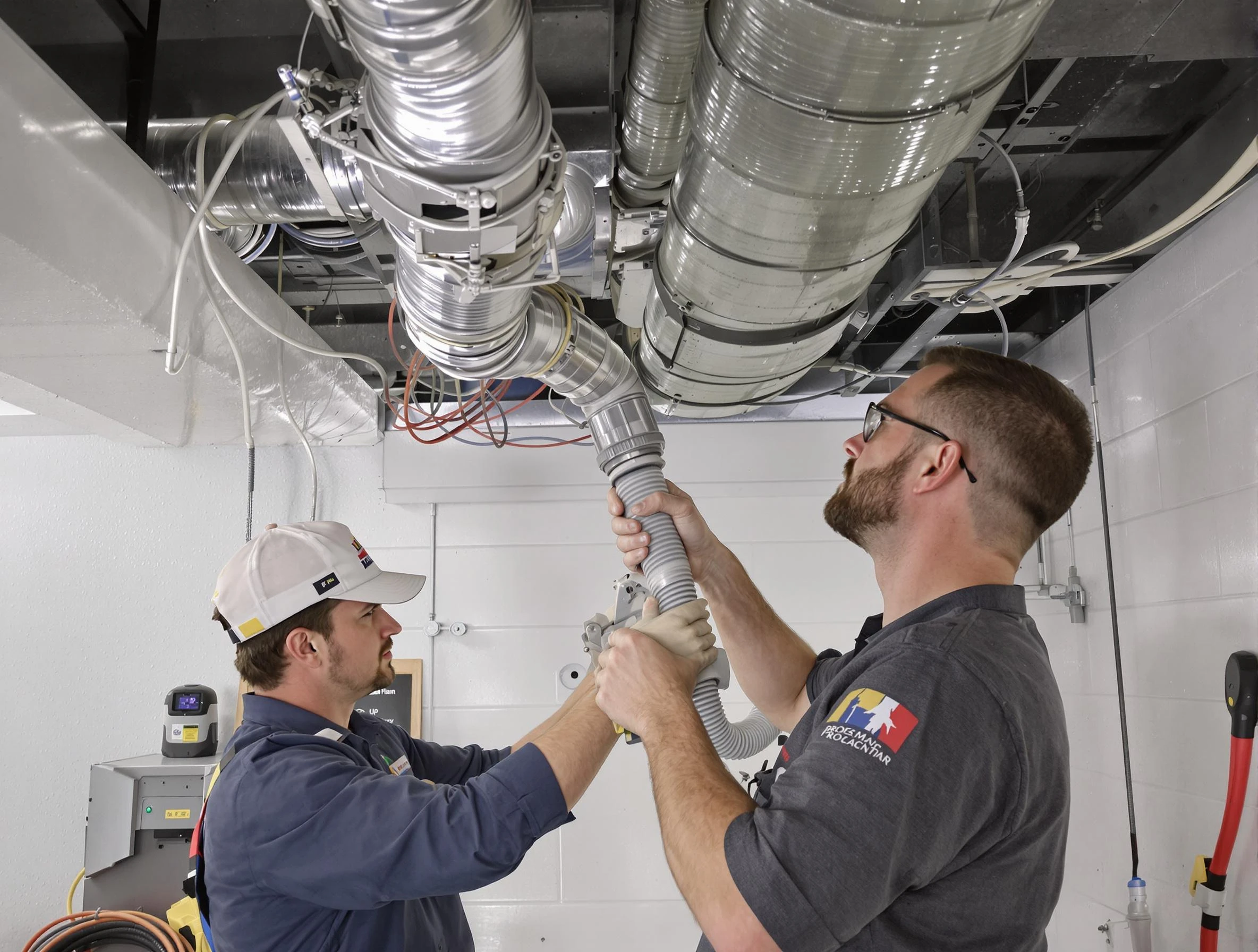 Mansfield Air Duct Cleaning technician performing thorough AC duct cleaning in Mansfield