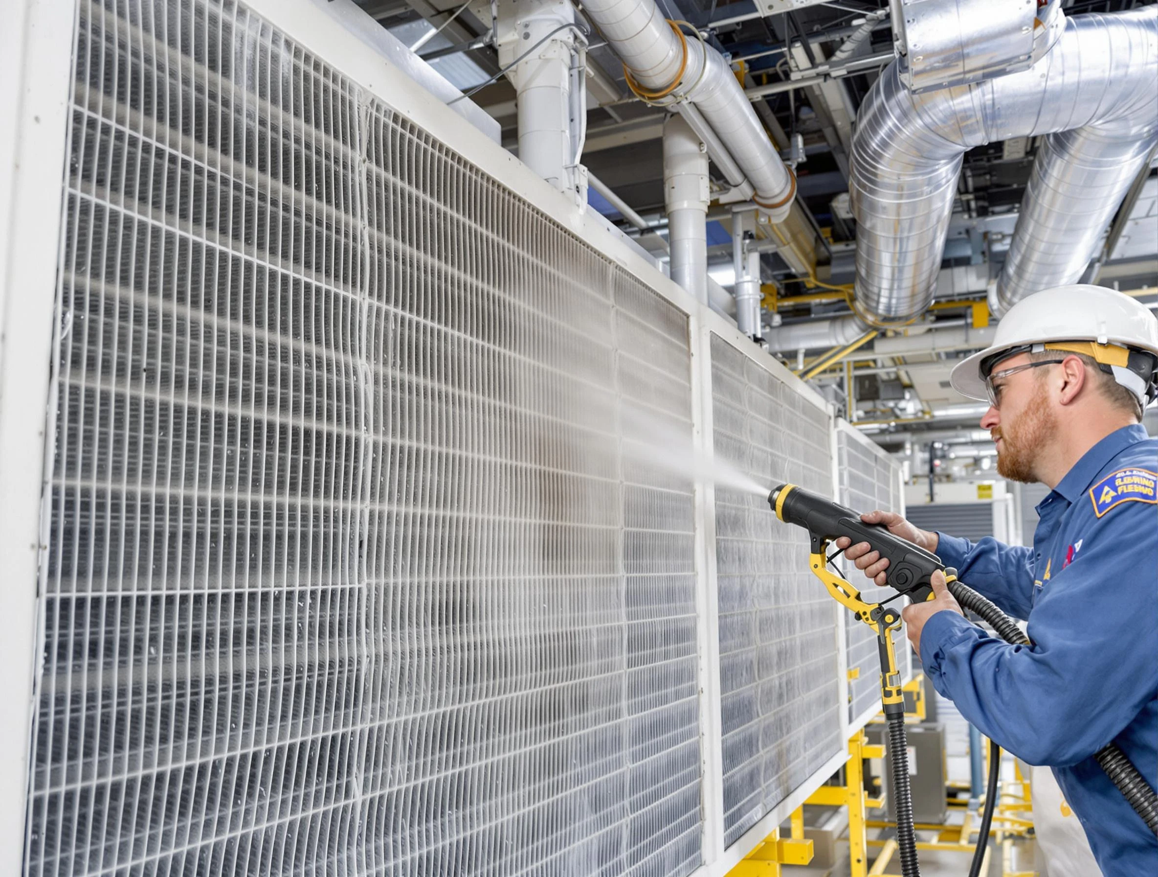 Professional commercial coil cleaning by Mansfield Air Duct Cleaning in Mansfield