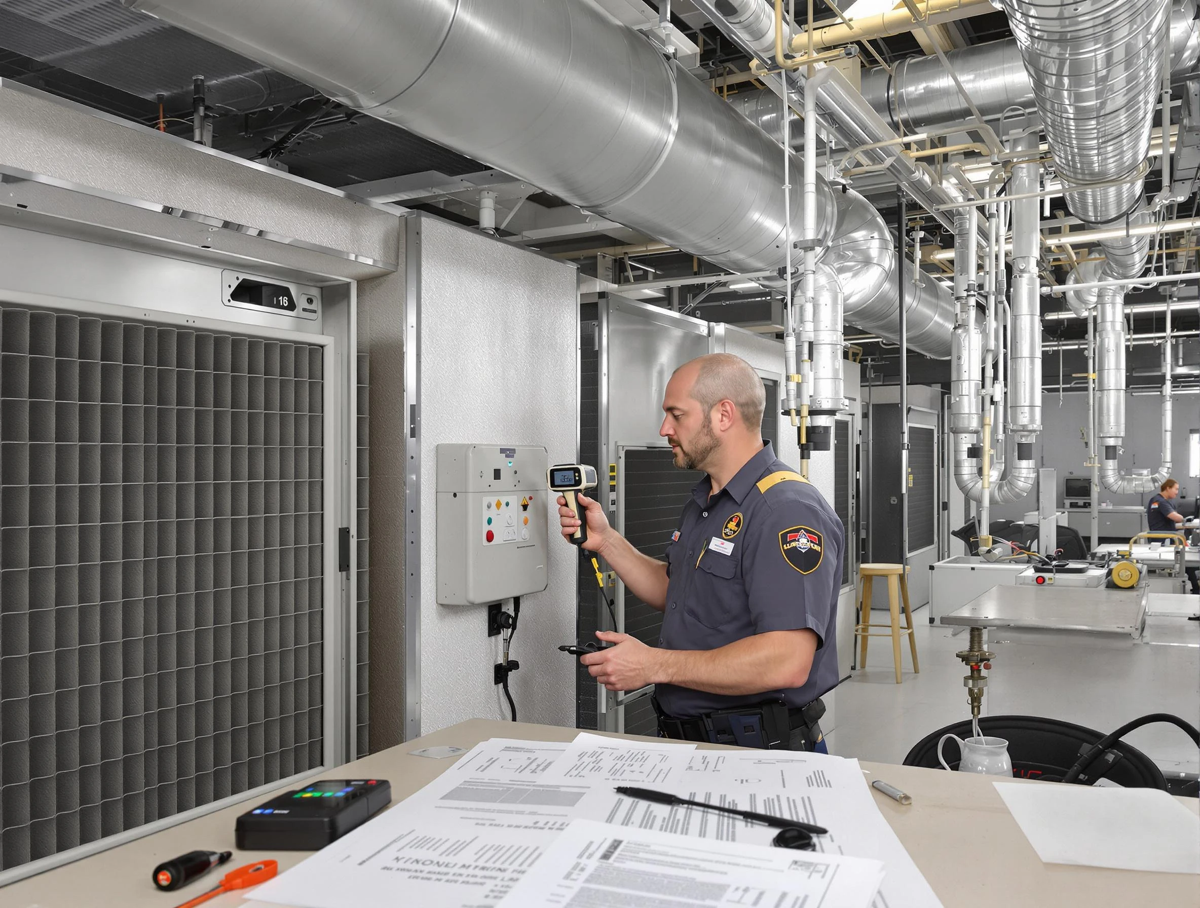 Professional filter system inspection by Mansfield Air Duct Cleaning in Mansfield